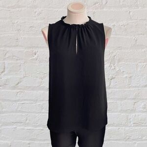 KLD Signature Chiffon Ruffle Edge Tank